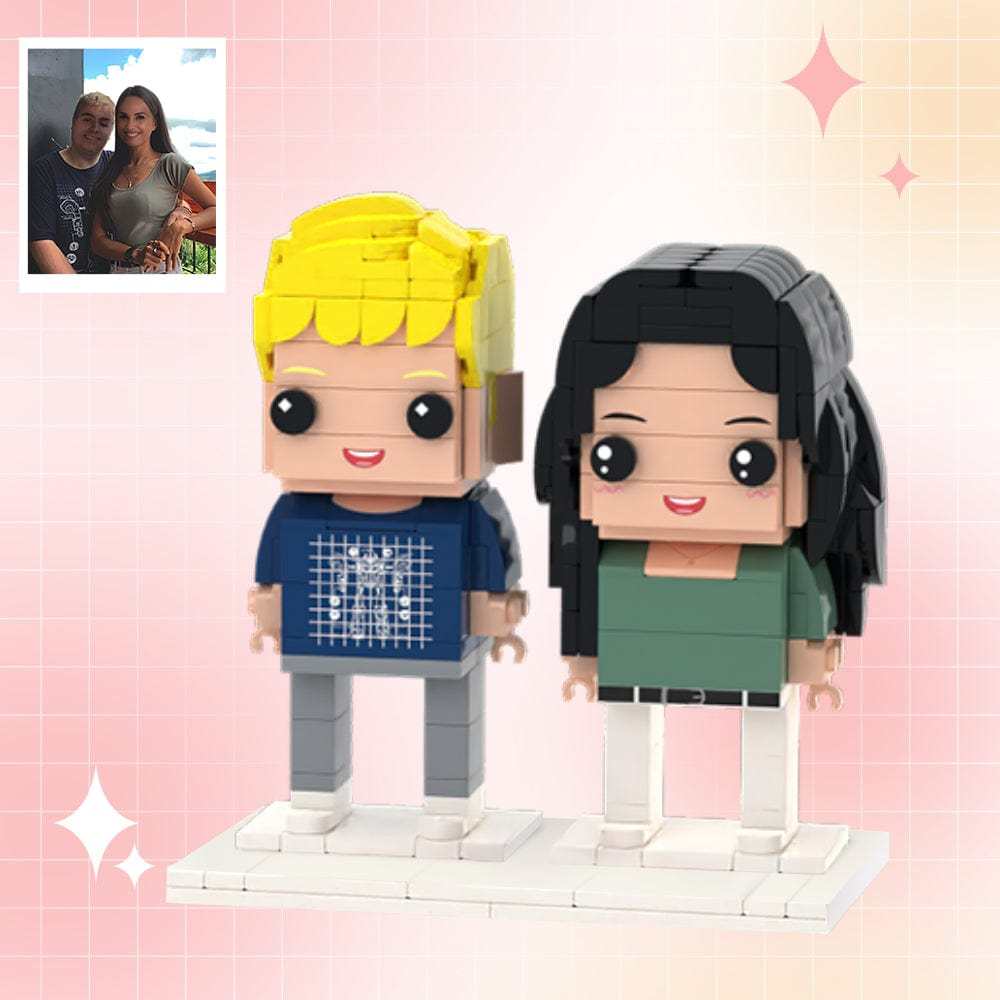 Personnalisable Entièrement Corps 2 Personnes Figurines En Brique Personnalisées Beaux Paysages Brique Moi Figurines - votrecollierprenomfr