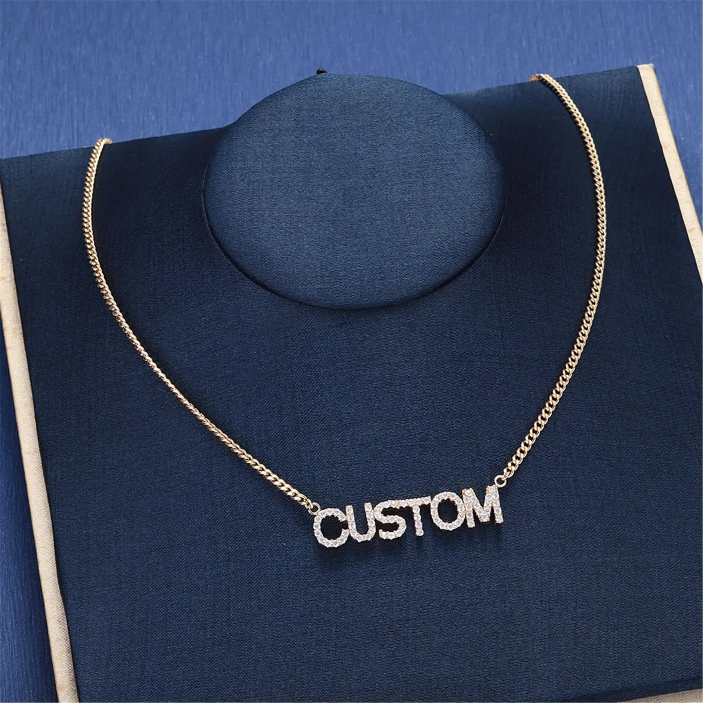 Collier Prénom Personnalisé Serti De Diamants Pour Femme - Collier Prénom Étincelant Sur Mesure - Cadeau Saint-valentin - votrecollierprenomfr