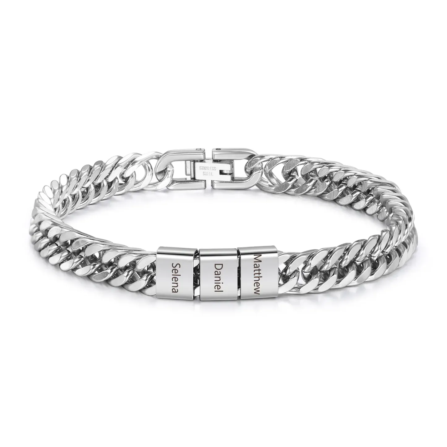 Bracelet Personnalisé Avec Nom Pour Homme, Bracelet Gravé Personnalisé Pour Lui, Bracelet Avec Barre De Nom En Acier Inoxydable, Cadeaux Pour Lui - votrecollierprenomfr