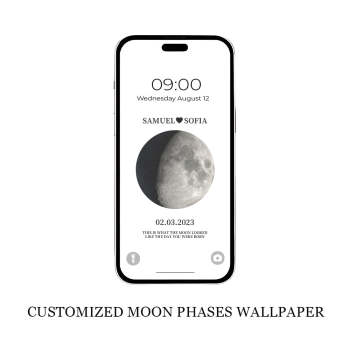 Fond D'écran Personnalisé Des Phases De La Lune - votrecollierprenomfr