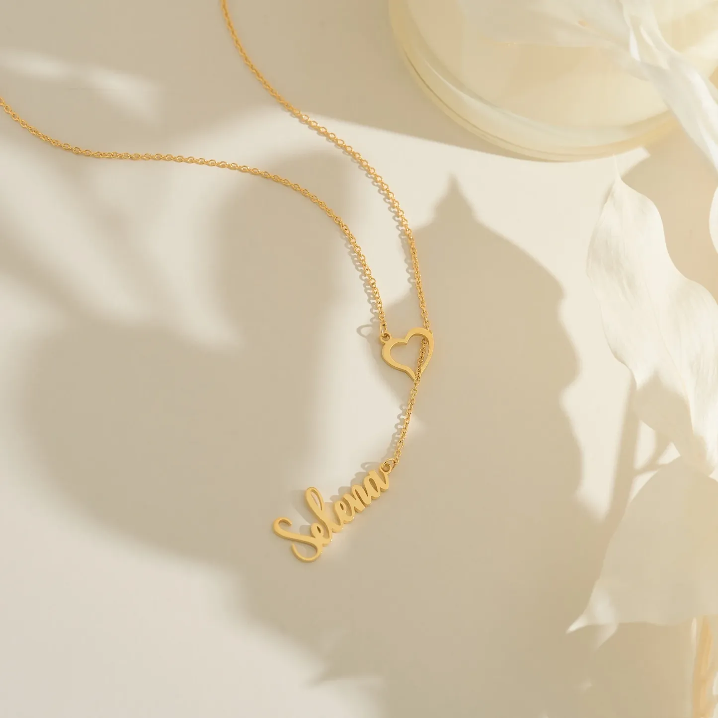 Collier Sautoir Personnalisé Avec Prénom Et Pendentif Cœur Pour Femme - Cadeau Idéal Pour La Saint-valentin - votrecollierprenomfr