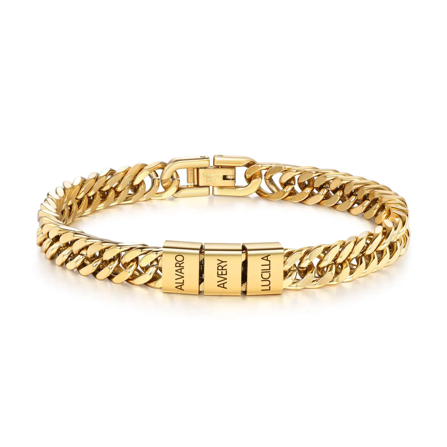 Bracelet Personnalisé Avec Nom Pour Homme, Bracelet Gravé Personnalisé Pour Lui, Bracelet Avec Barre De Nom En Acier Inoxydable, Cadeaux Pour Lui - votrecollierprenomfr