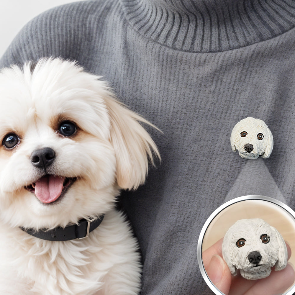 Broche Personnalisée Pour Animaux De Compagnie, Broche En Argile Personnalisée Fabriquée À La Main Pour Les Amoureux Des Animaux De Compagnie