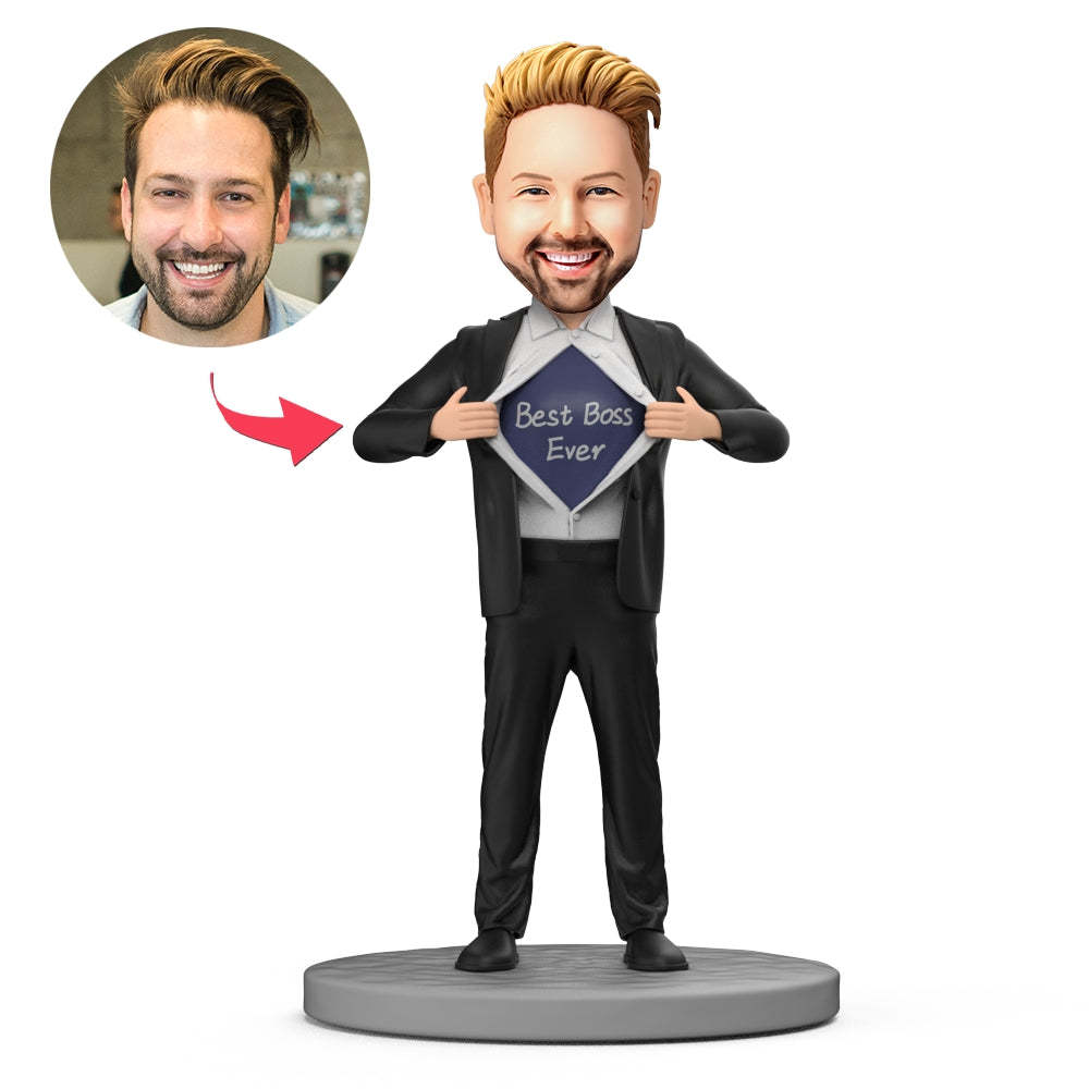 Best Boss Ever Bobblehead Personnalisé Avec Texte Gravé - votrecollierprenomfr