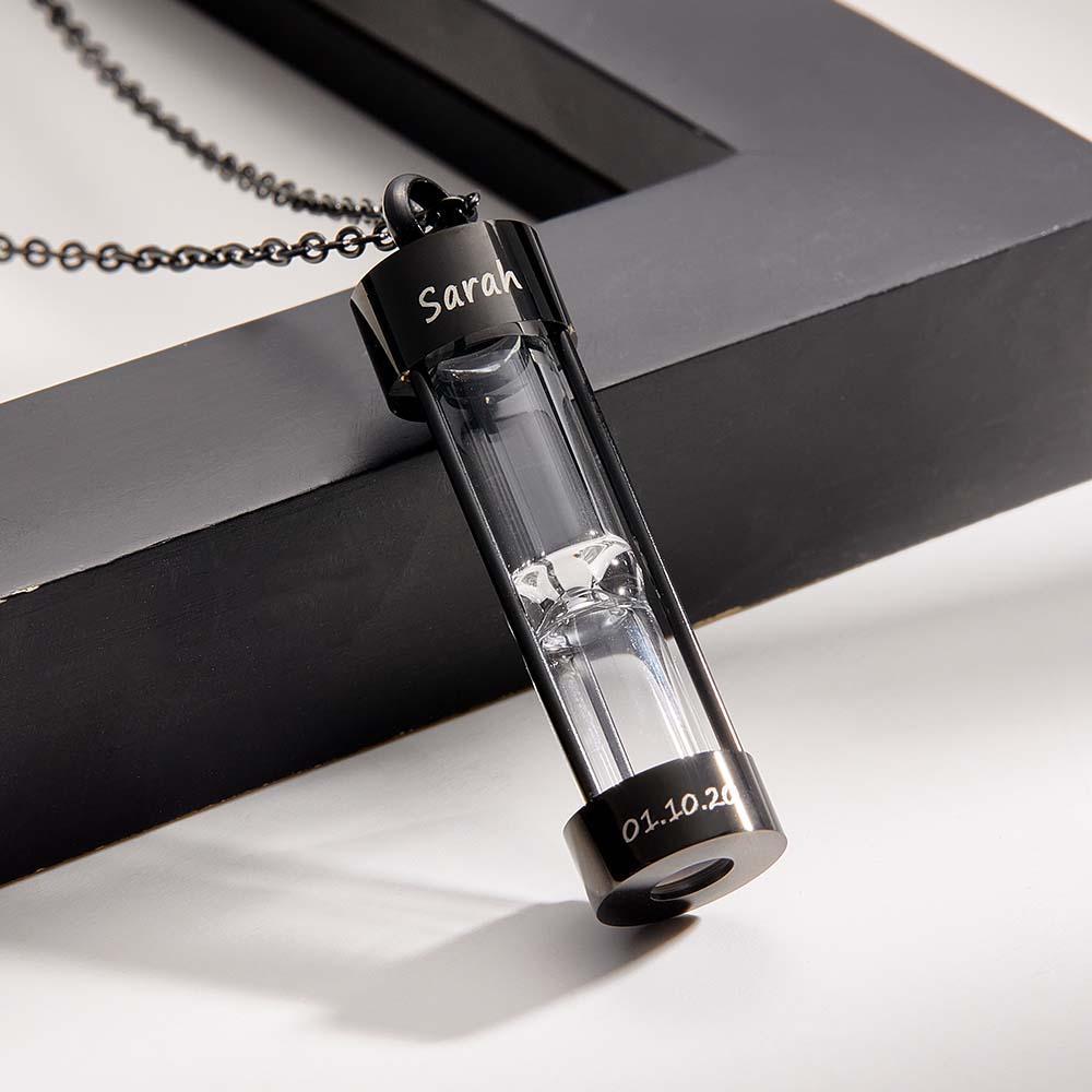 Collier Avec Nom Personnalisé, Cadeau De Souvenir De Sablier - votrecollierprenomfr