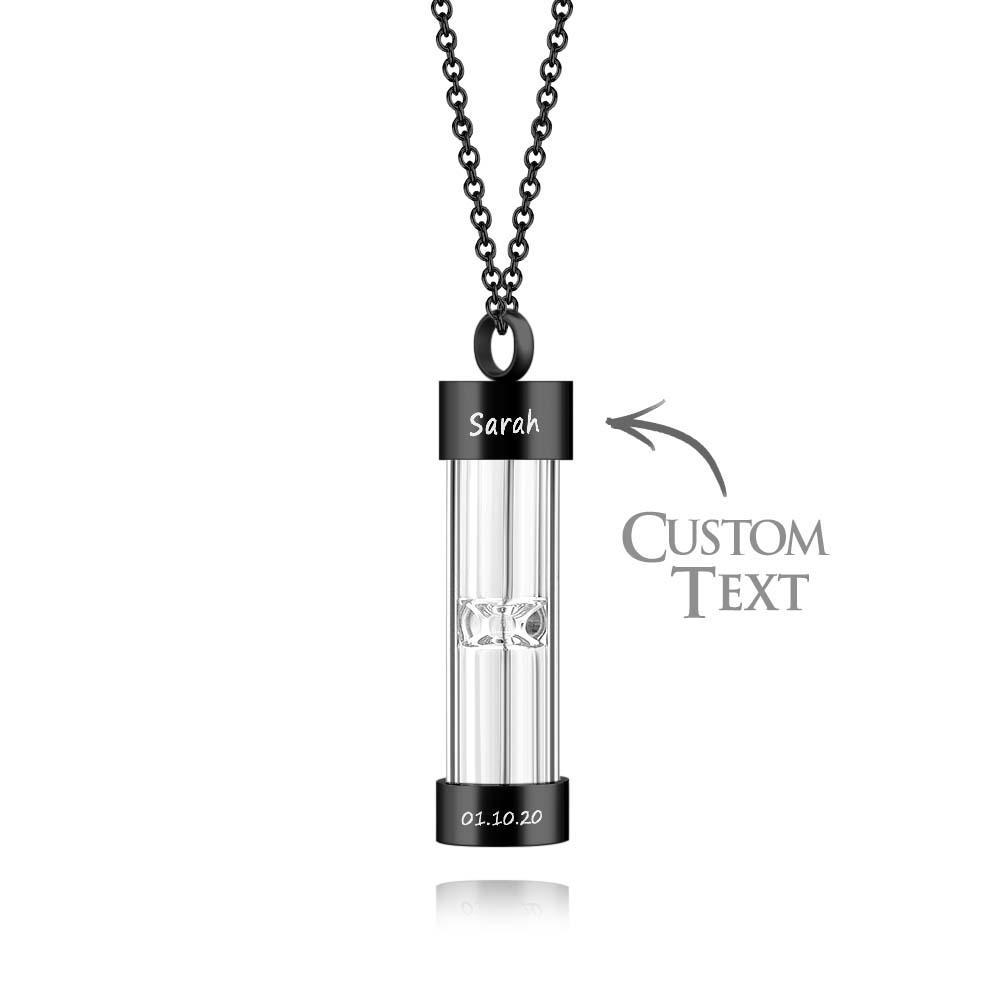 Collier Avec Nom Personnalisé, Cadeau De Souvenir De Sablier - votrecollierprenomfr