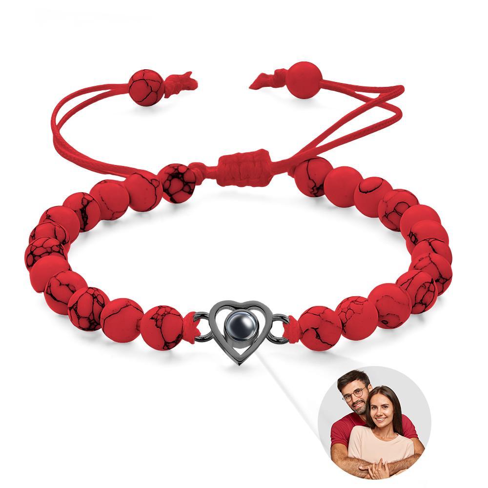 Bracelet De Projection Personnalisé, Cadeau De Couple Romantique Unique - votrecollierprenomfr