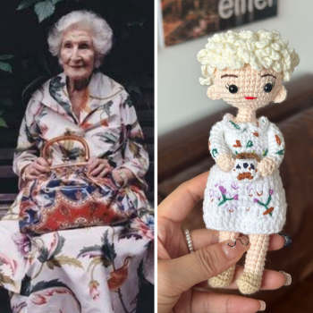 Poupée Au Crochet Personnalisée, Cadeaux Personnalisés, Mini Poupées Tissées À La Main, Poupée De Mode Pour Grand-mère - votrecollierprenomfr