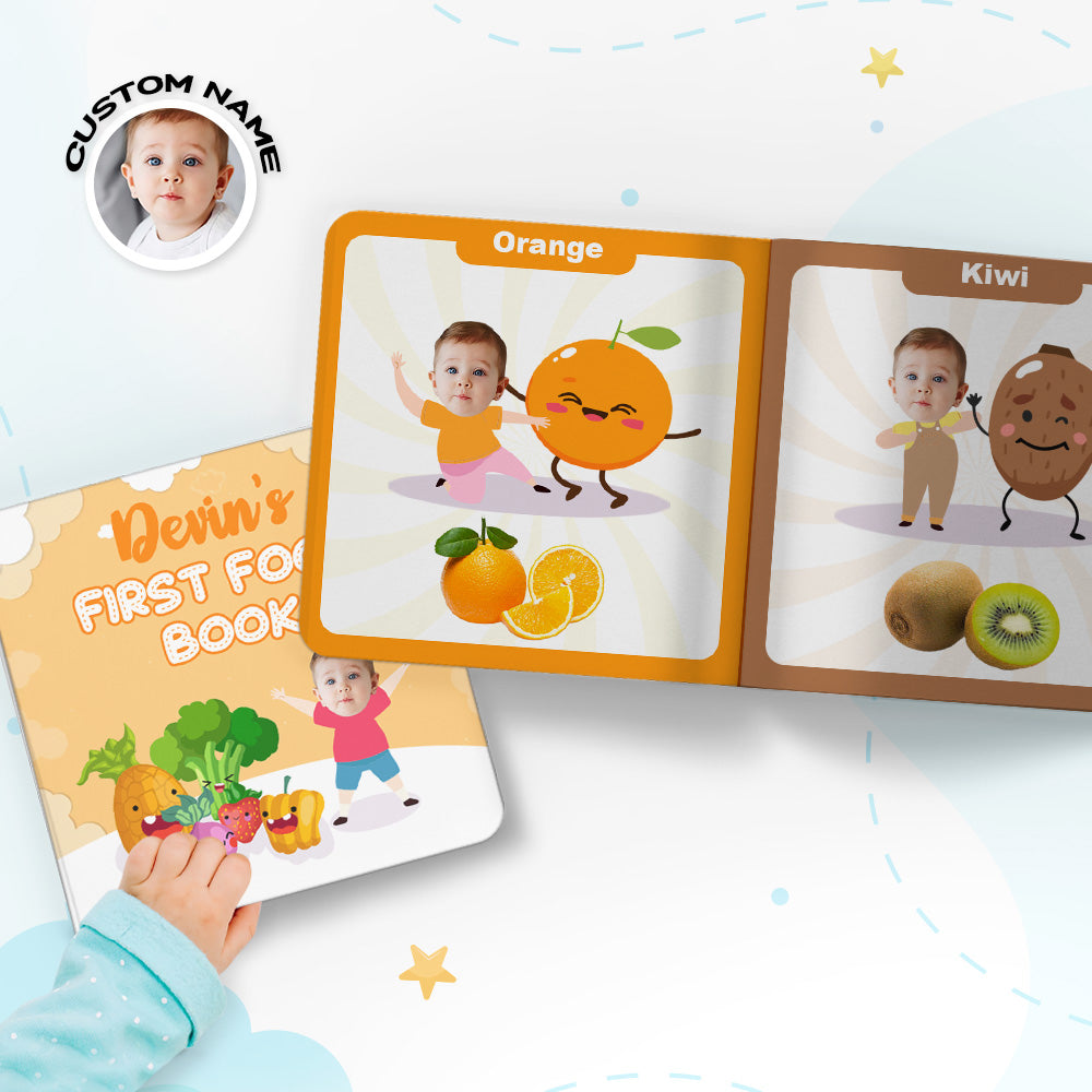 Premier Livre Alimentaire Pour Bébé, Cadeaux Personnalisés Avec Nom Et Visage Pour Bébé