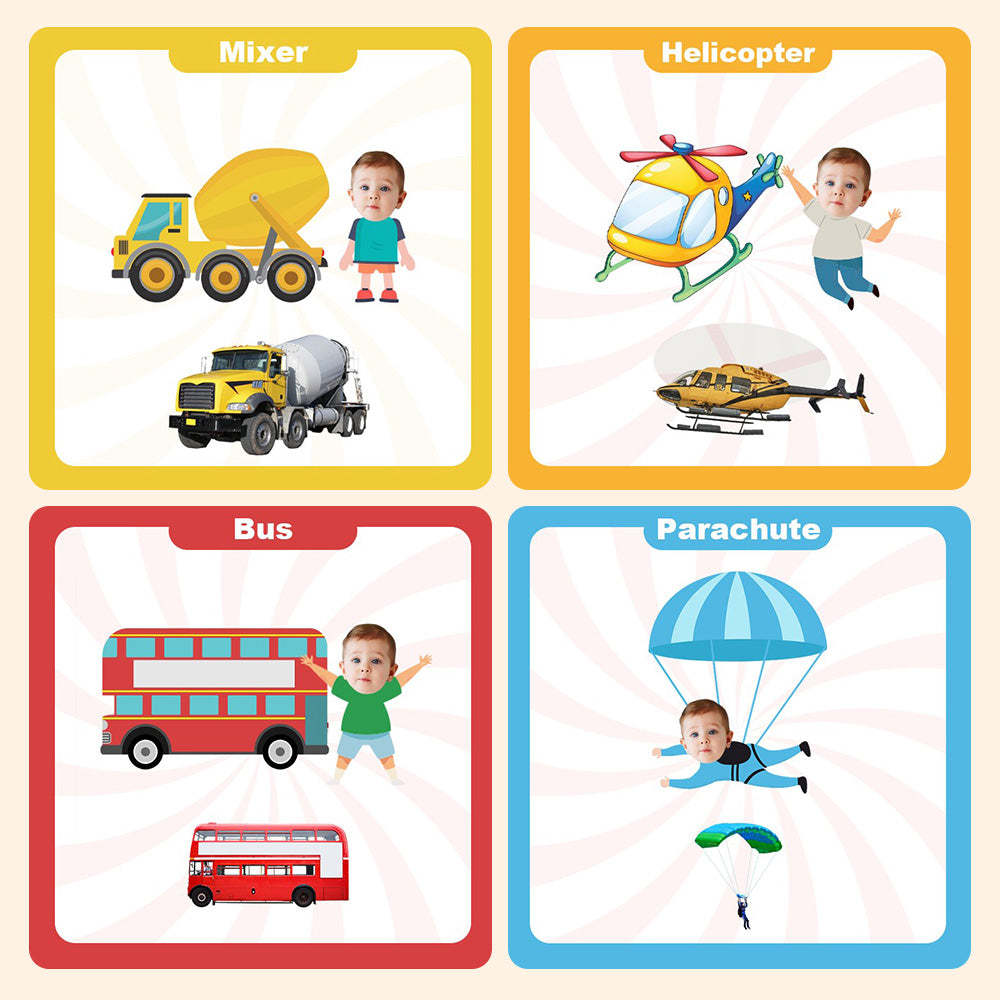 Livre De Première Occupation De Bébé Cadeaux Personnalisés Avec Nom Et Visage Pour Bébé - votrecollierprenomfr