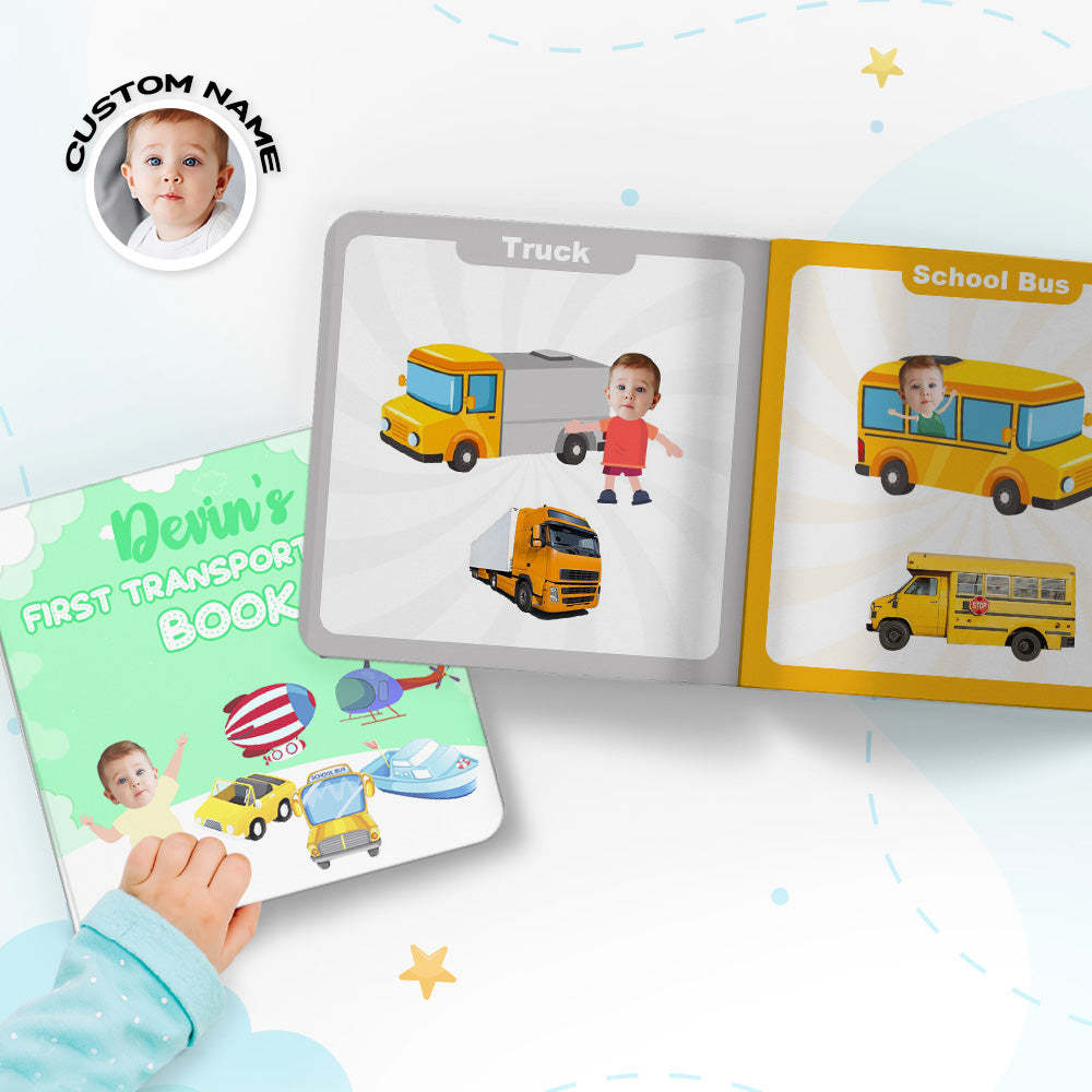 Livre De Première Occupation De Bébé Cadeaux Personnalisés Avec Nom Et Visage Pour Bébé - votrecollierprenomfr