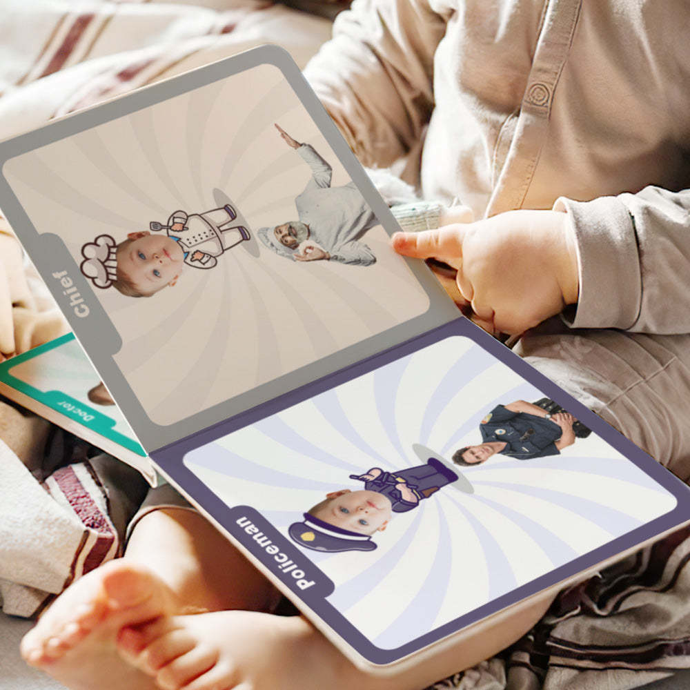 Livre De Première Occupation De Bébé Cadeaux Personnalisés Avec Nom Et Visage Pour Bébé - votrecollierprenomfr