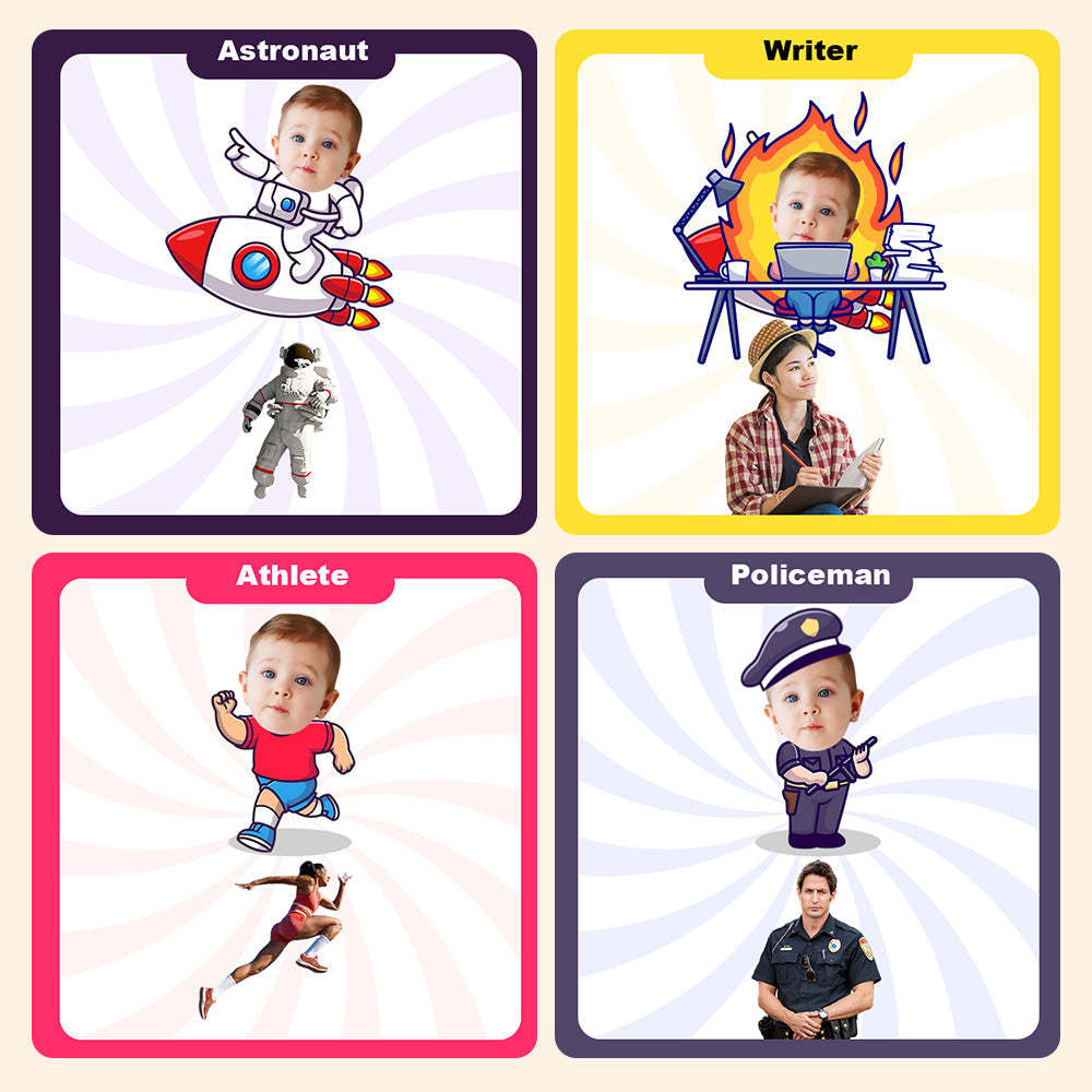 Premier Livre Alimentaire Pour Bébé, Cadeaux Personnalisés Avec Nom Et Visage Pour Bébé - votrecollierprenomfr