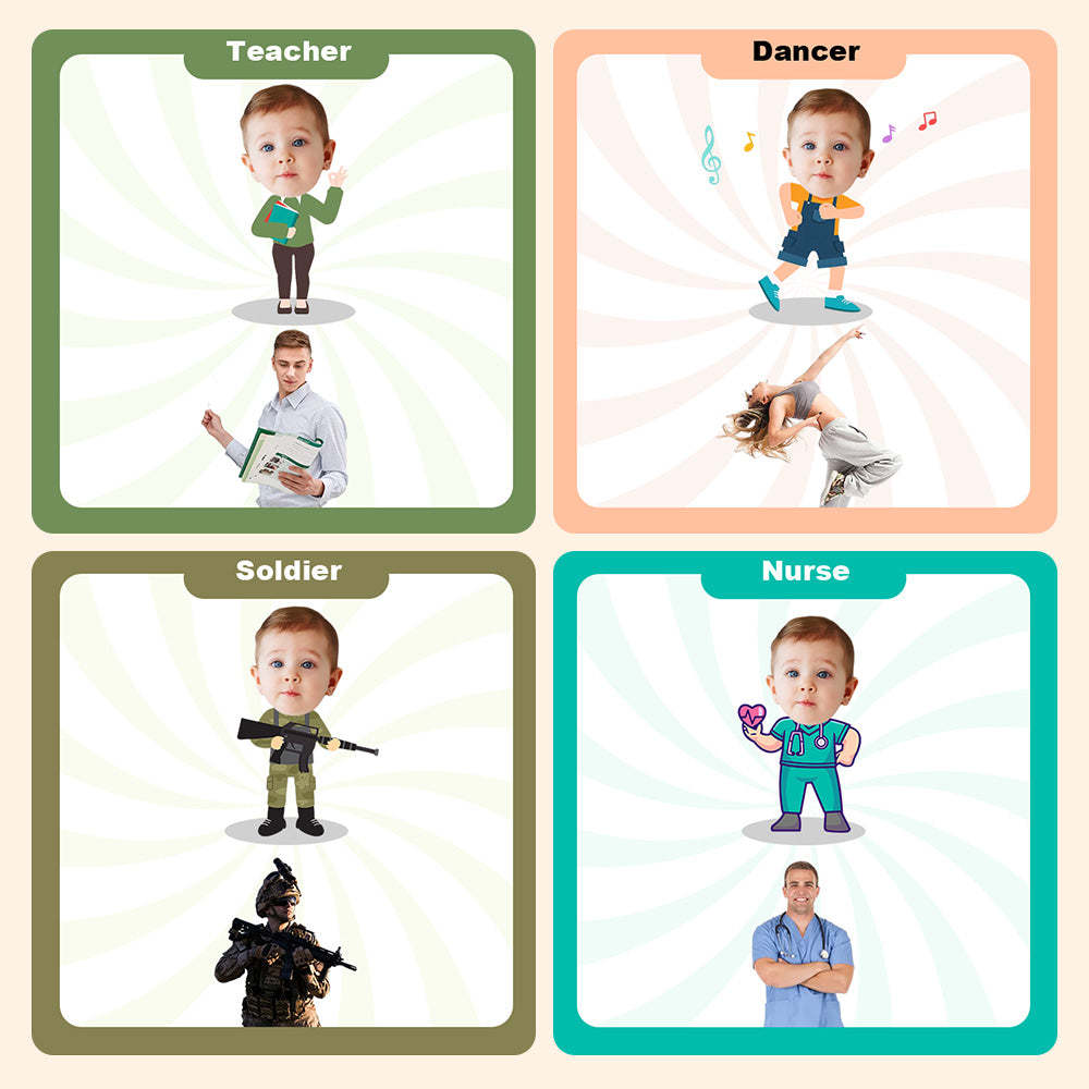 Livre De Première Occupation De Bébé Cadeaux Personnalisés Avec Nom Et Visage Pour Bébé - votrecollierprenomfr