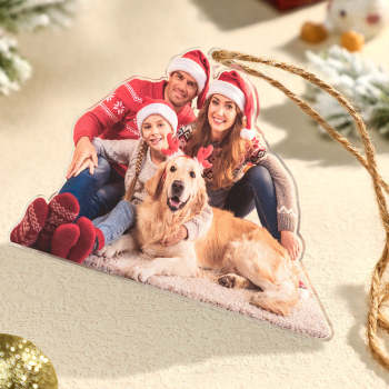 Photo Personnalisée Ornement D'arbre De Noël Cadeau De Noël En Famille - votrecollierprenomfr