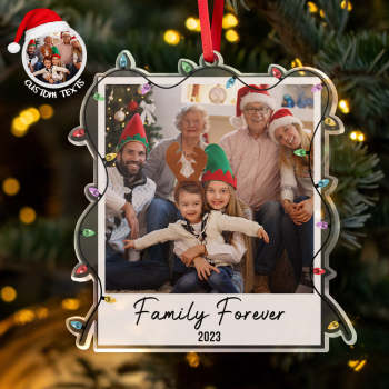 Photo De Famille Personnalisée, Ornement D'arbre De Noël, Nom Personnalisé, Cadeau De Noël - votrecollierprenomfr