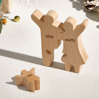 Décor De Puzzle Familial En Bois Personnalisé, Cadeaux Avec Nom Personnalisé Pour Toute Occasion - votrecollierprenomfr