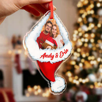 Ornement Acrylique Photo Personnalisé Noms Personnalisés Ornement De Noël Décor De Cadeau De Noël - votrecollierprenomfr