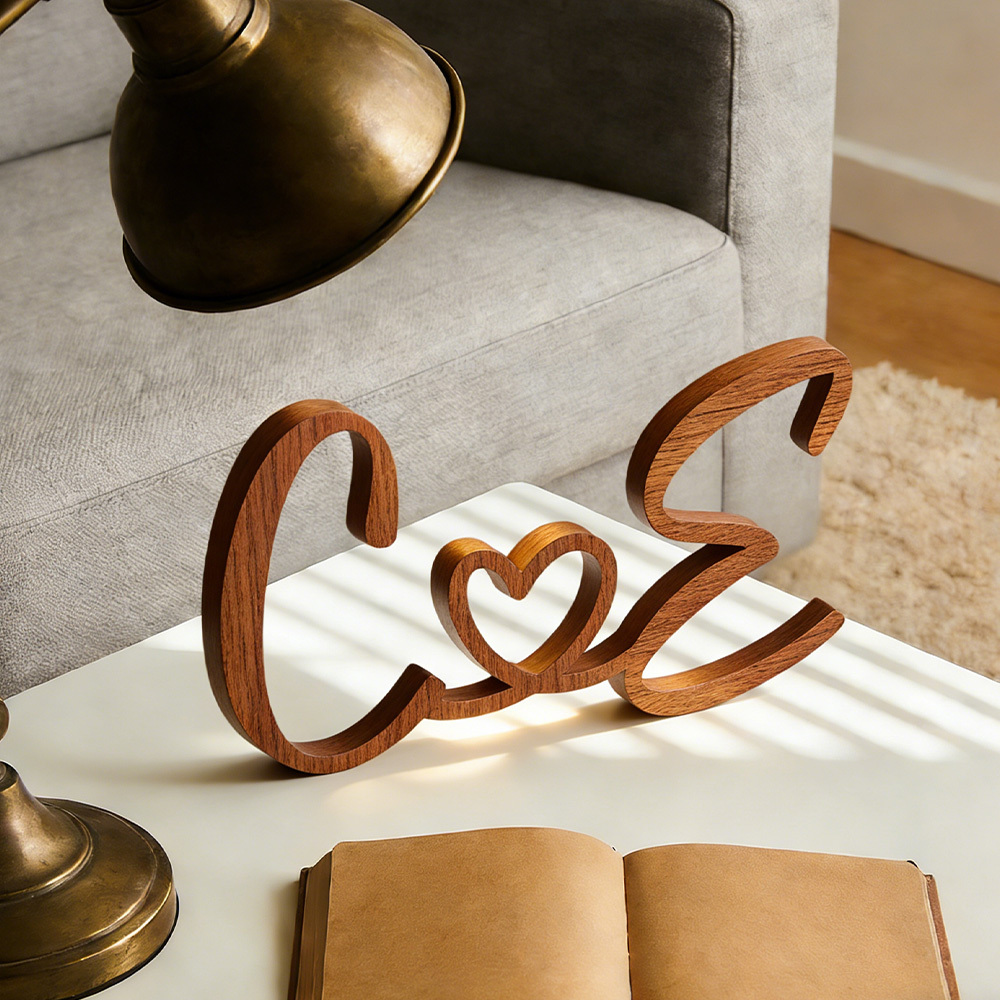 Panneau En Bois Personnalisé Avec Initiales De Couple, Style Rustique, Nom De Famille, Cadeau D'anniversaire. - votrecollierprenomfr