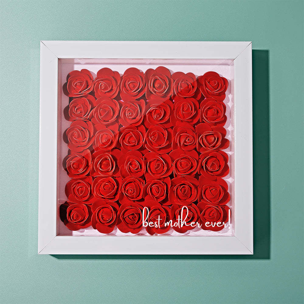 Boîte D'ombre De Fleur Personnalisée Nom Personnalisé Cadeau De Cadre De Fleur D'ombre De Fleur - votrecollierprenomfr