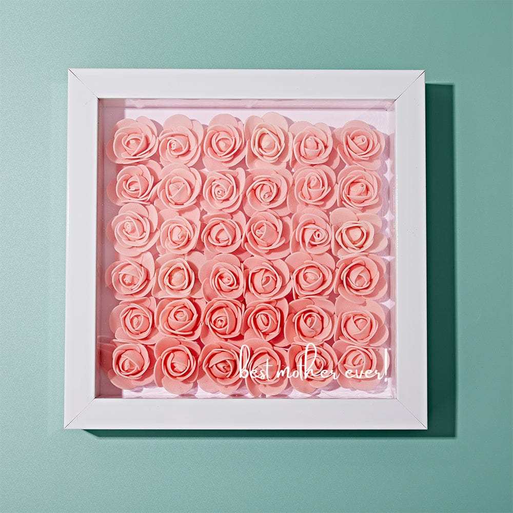 Boîte D'ombre De Fleur Personnalisée Nom Personnalisé Cadeau De Cadre De Fleur D'ombre De Fleur Pour La Maman - votrecollierprenomfr