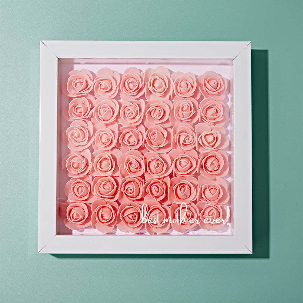 Boîte D'ombre De Fleur Personnalisée Nom Personnalisé Cadeau De Cadre De Fleur D'ombre De Fleur - votrecollierprenomfr