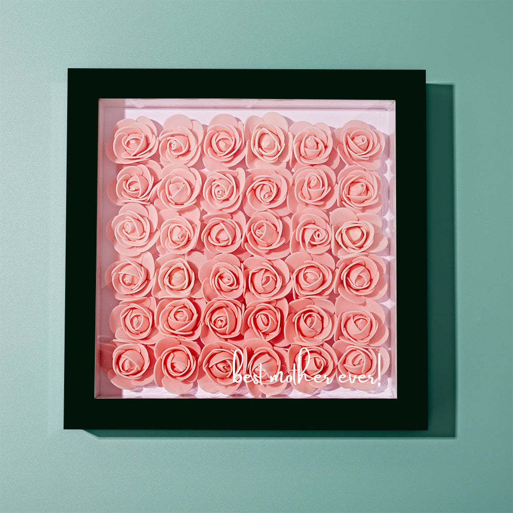 Boîte D'ombre De Fleur Personnalisée Nom Personnalisé Cadeau De Cadre De Fleur D'ombre De Fleur - votrecollierprenomfr