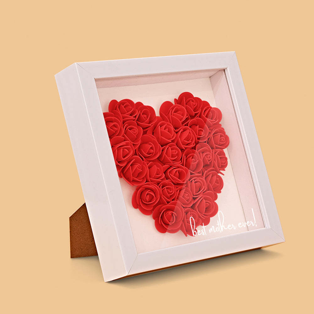 Boîte D'ombre De Fleur Personnalisée Nom Personnalisé Cadeau De Cadre De Fleur D'ombre De Fleur - votrecollierprenomfr