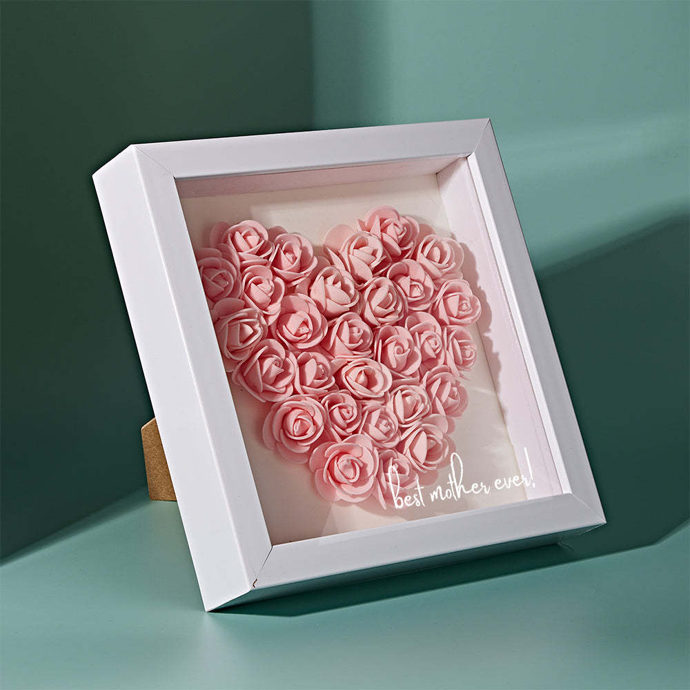 Boîte D'ombre De Fleur Personnalisée Nom Personnalisé Cadeau De Cadre De Fleur D'ombre De Fleur - votrecollierprenomfr