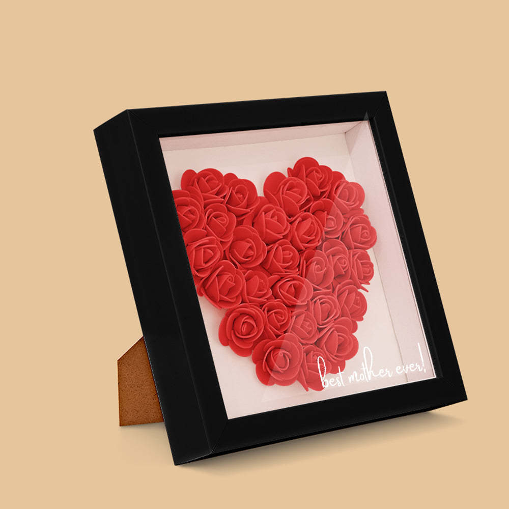 Boîte D'ombre De Fleur Personnalisée Nom Personnalisé Cadeau De Cadre De Fleur D'ombre De Fleur - votrecollierprenomfr