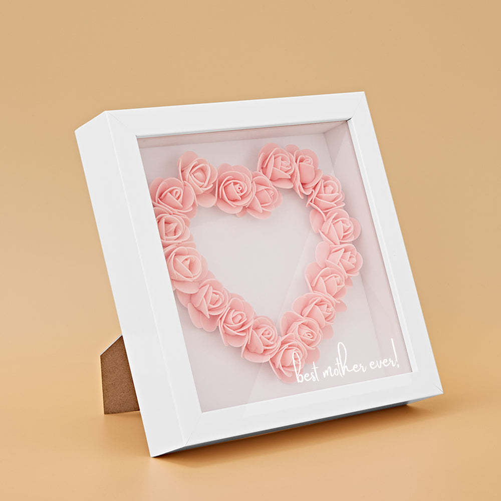 Boîte D'ombre De Fleur Personnalisée Nom Personnalisé Cadeau De Cadre De Fleur D'ombre De Fleur - votrecollierprenomfr