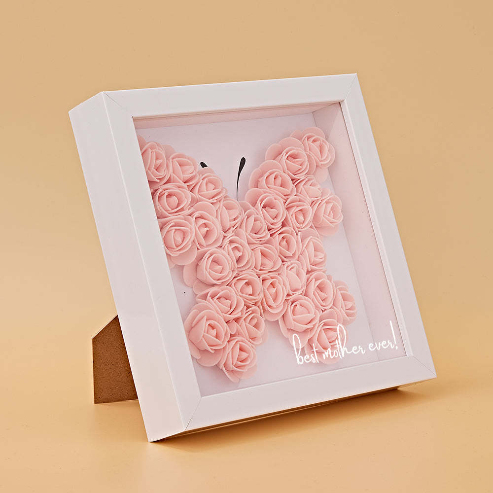 Boîte D'ombre De Fleur Personnalisée Nom Personnalisé Cadeau De Cadre De Fleur D'ombre De Fleur - votrecollierprenomfr
