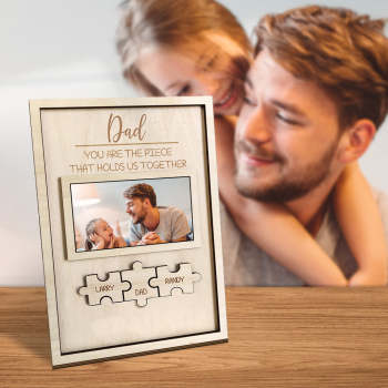 Papa Personnalisé Vous Êtes La Pièce Qui Nous Tient Ensemble Puzzle Pièce Signe Personnalisé Membre De La Famille Signe Cadeau Pour Papa - votrecollierprenomfr
