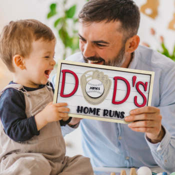 Plaque De Nom En Bois Personnalisée Pour Papa De Baseball Cadeau De Fête Des Pères Pour Papa Grand-père - votrecollierprenomfr