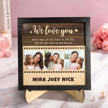 Photo Personnalisée Ornement En Bois Film Photo Plaque Cadeau Unique Pour Maman - votrecollierprenomfr