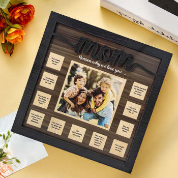 Ornement En Bois Personnalisé 12 Raisons Pour Lesquelles Nous T'aimons Plaque Cadeau Unique Pour Maman - votrecollierprenomfr