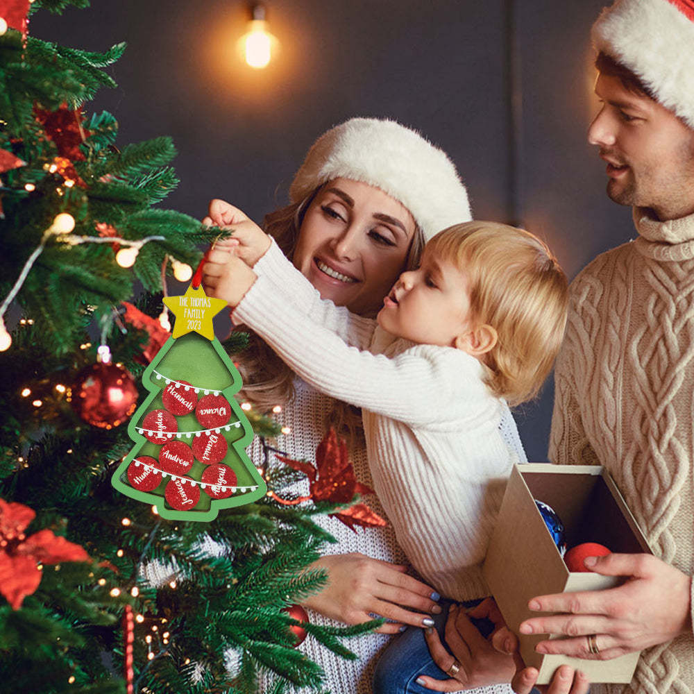 Shaker De Noël Personnalisé Avec Nom, Ornement Personnalisé Pour La Famille, Cadeaux De Noël Uniques - votrecollierprenomfr