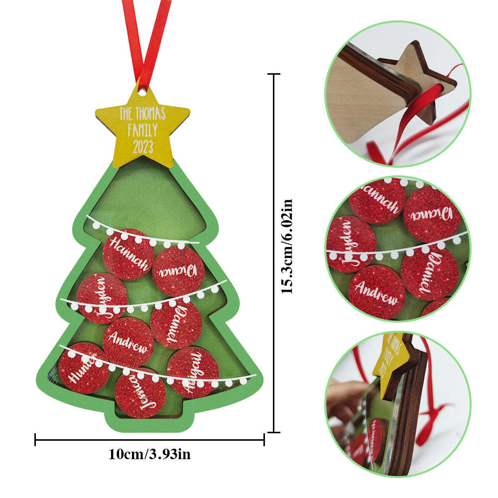 Shaker De Noël Personnalisé Avec Nom, Ornement Personnalisé Pour La Famille, Cadeaux De Noël Uniques - votrecollierprenomfr