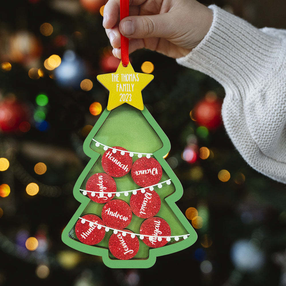Shaker De Noël Personnalisé Avec Nom, Ornement Personnalisé Pour La Famille, Cadeaux De Noël Uniques - votrecollierprenomfr