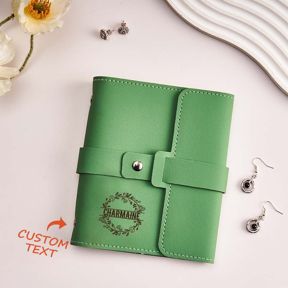 Sac De Rangement De Boucles D'oreilles Gravées Sur Mesure, Organisateur De Bijoux De Voyage Personnalisé Multifonctionnel, Cadeau Pour Elle - votrecollierprenomfr