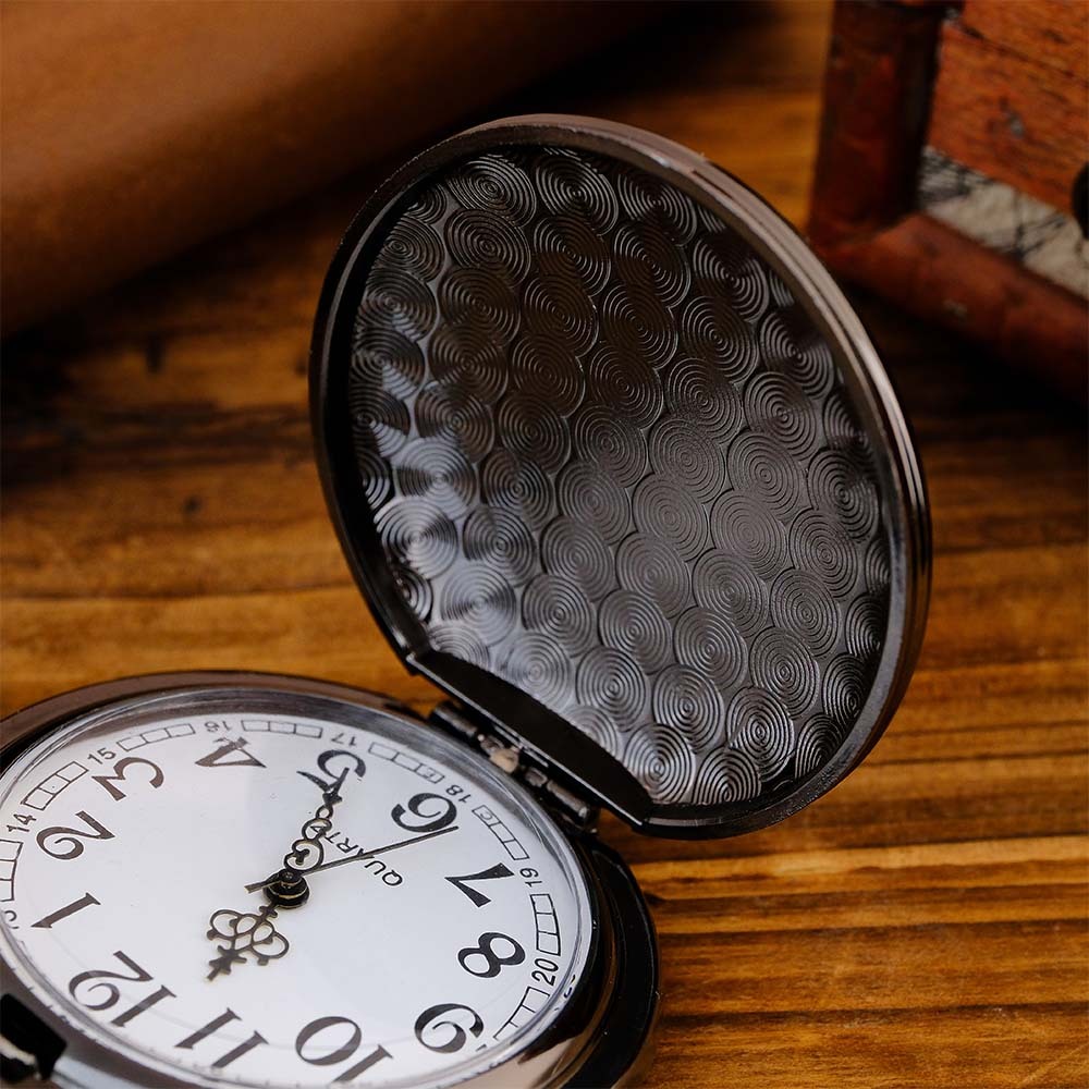 Montre De Poche Personnalisée Avec Photo, Montre De Poche Vintage Personnalisée, Gravure De Texte Personnalisée, Montre De Poche Avec Date Personnalisée, Cadeau Pour Homme - votrecollierprenomfr