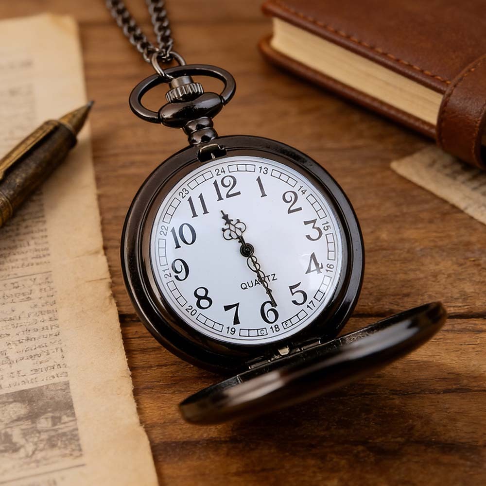 Montre De Poche Personnalisée Avec Photo, Montre De Poche Vintage Personnalisée, Gravure De Texte Personnalisée, Montre De Poche Avec Date Personnalisée, Cadeau Pour Homme - votrecollierprenomfr