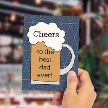 Meilleur Papa Jamais Carte De Fête Des Pères Heureux - votrecollierprenomfr