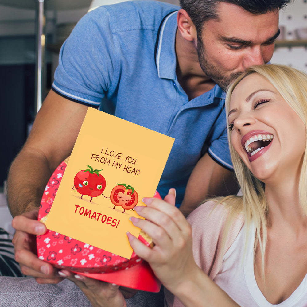 Cadeau Drôle De Carte De Voeux De Tomates Pour Elle Ou Lui - votrecollierprenomfr