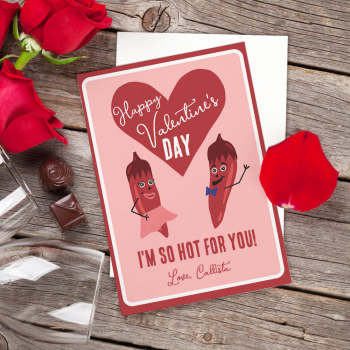 Carte Drôle De Saint-valentin De Piment Rouge - votrecollierprenomfr