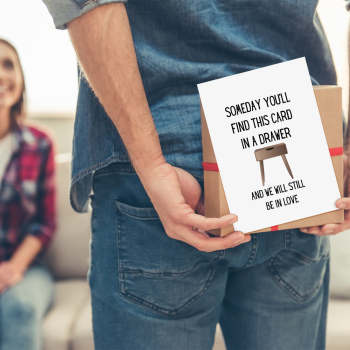 Un Jour, Vous Trouverez Cette Carte Dans Un Tiroir Carte De Vœux Drôle Pour La Saint-valentin - votrecollierprenomfr