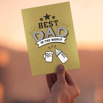 Cartes De Fête Des Pères Cartes De Vœux - Meilleur Papa Du Monde - votrecollierprenomfr