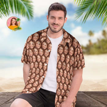 Chemises Hawaïennes Personnalisées Avec Photos Personnalisées, Cadeau Amusant Pour Hommes - votrecollierprenomfr