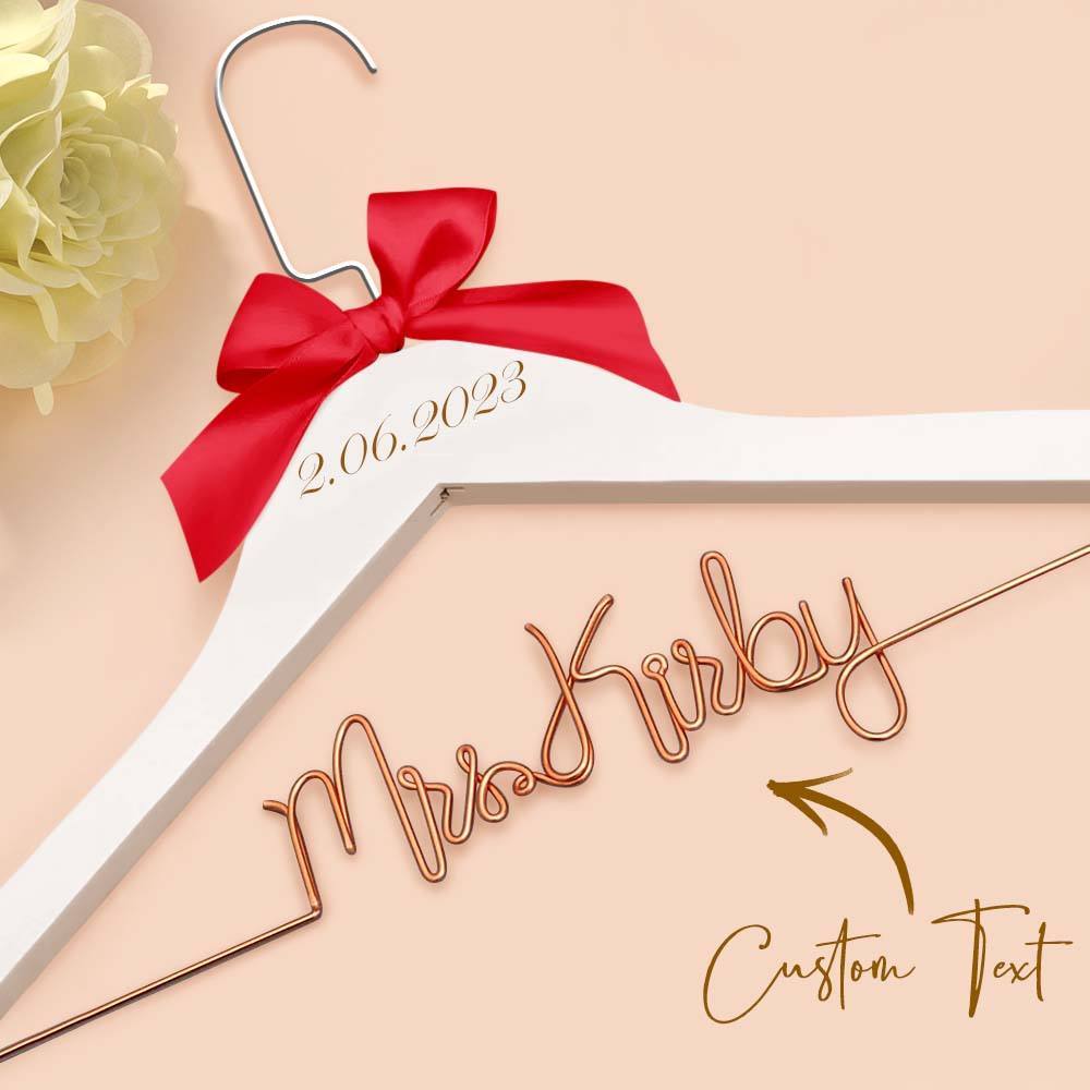 Cintre De Mariée Personnalisé, Cintre De Nom De Mariage, Cintre De Robe De Mariage Personnalisé, Cadeaux De Mariage - votrecollierprenomfr