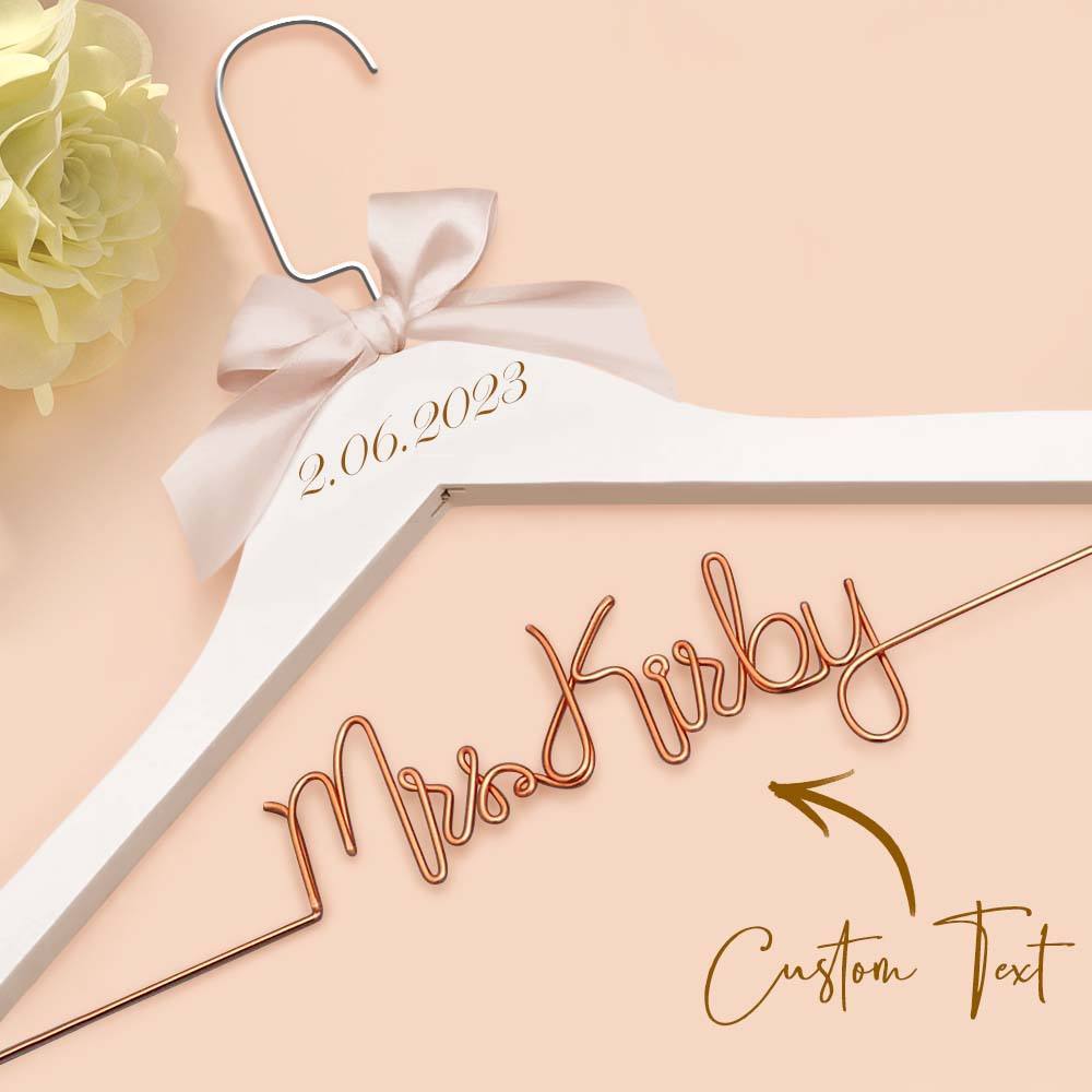 Cintre De Mariée Personnalisé, Cintre De Nom De Mariage, Cintre De Robe De Mariage Personnalisé, Cadeaux De Mariage - votrecollierprenomfr